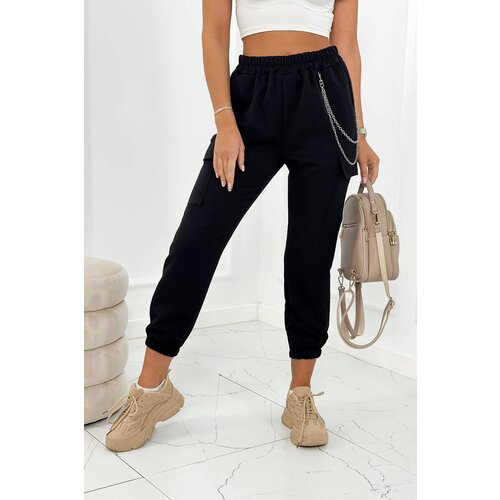 Kesi Trousers with chain black Slike