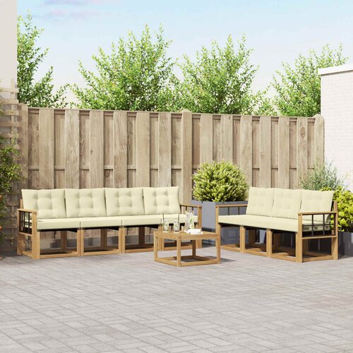  Set vanjskih sofa 8 kom. Bijela i krem Smeđa 59 x 59 x 37 cm Cijene