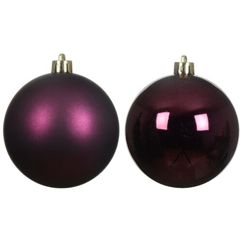 Dekordom Novogodišnji set kugli za jelku 6pcs 8cm 022596 - Dark mauve - KMG Cene