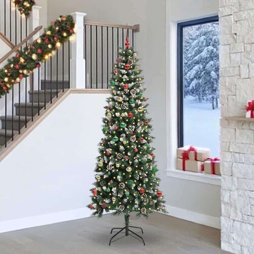 vidaXL Umestno božično drevo med 300 LED Zelena 96 x 96 x 240 cm Cene