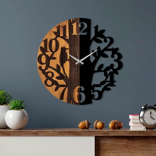  Ukrasni drveni zidni sat, Wooden Clock - 71