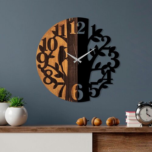  wooden clock - 71 walnutblack decorative wooden wall clock Cene