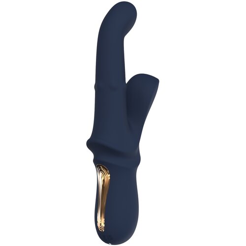 DREAMTOYS Goddess - parni vibrator s kliznim nizom kuglica (tamno plava) Cijene