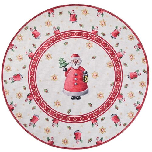 Villeroy Boch Crveni okrugao tepih s božićnim motivom &amp;oslash; 160 cm Toy&amp;#039;s Delight Santa Claus &amp;ndash; Slike