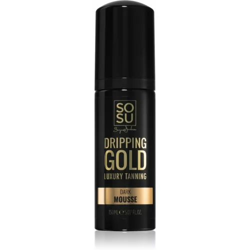 Dripping Gold Luxury Tanning Mousse Dark samoporjavitvena pena za povečanje porjavelosti 150 ml