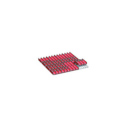 LISTA Komplet razdelilnikov za predal z merami 612 x 612 mm, 16 koritastih vstavkov, 60 koritastih sten, 3-delna izvedba s Ø 45 mm Cene