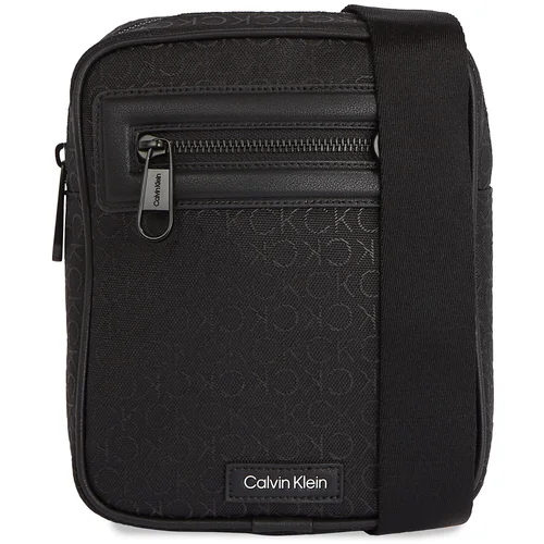 Calvin Klein Torbica za okrog pasu Ck Elevated K50K511750 Jacquard Mono Black 0GK