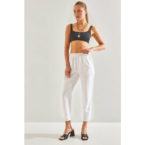 Bianco Lucci Women's Elastic Waist Trousers Slike