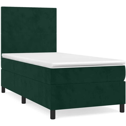 Box spring krevet s madracem tamnozeleni 90x200 cm bar&amp;scaron;unasti Slike