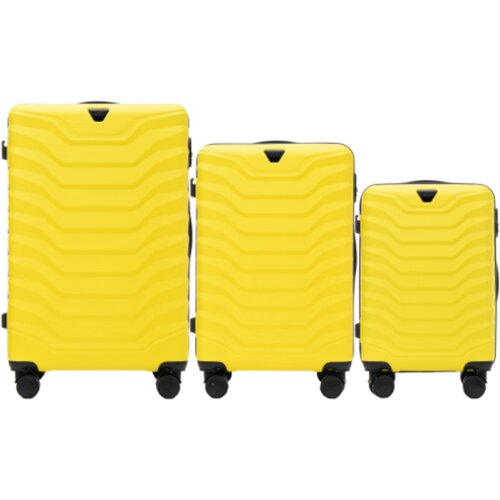 WINGS set od tri kofera od ABS materijala veličine V M S žuti Cijene