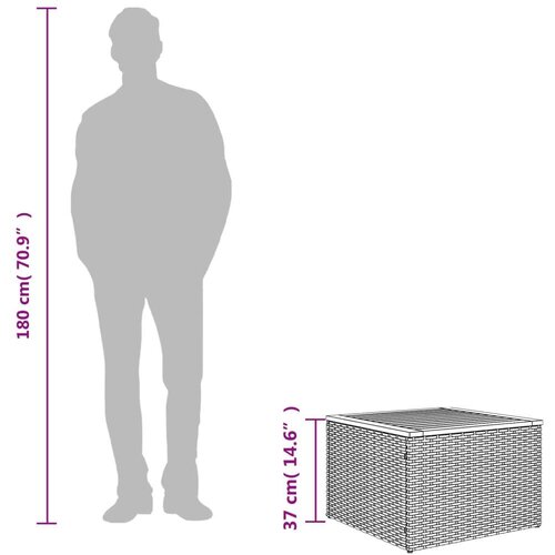 VidaXL vrtni stol bež 55 x 55 x 37 cm od poliratana i bagremovog drva Slike