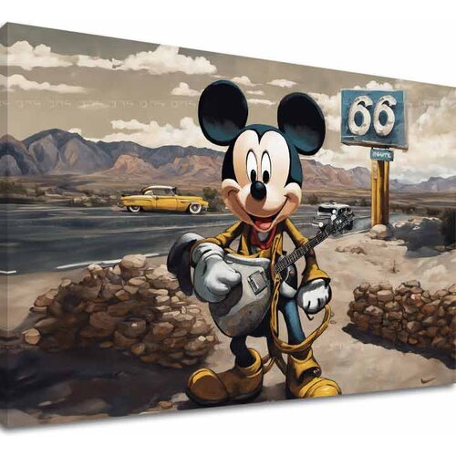  Slika na platnu - gitarist mickey mouse | different dimensions Cijene
