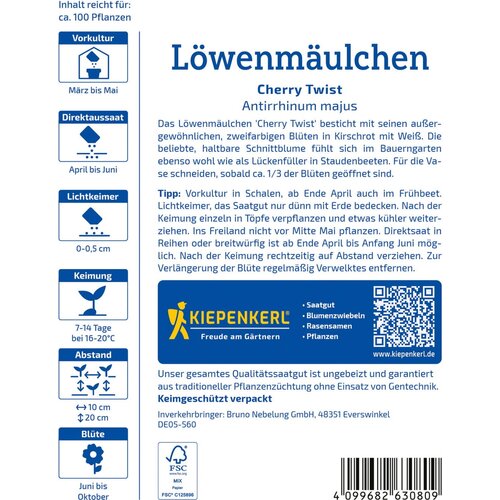 KIEPENKERL Zajčki "Cherry Twist" - 1 pkt. Cene