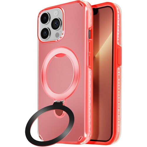 AVIZAR Ohišje MagSafe, odporno na udarce, za iPhone 13 Pro s stojalom, Rdeča, (5000013163) Cene