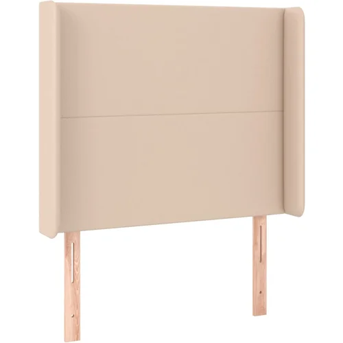 vidaXL Vzglavje z ušesi kapučino 83x16x118/128 cm umetno usnje, (20952981) vidaXL Vzglavje z ušesi kapučino 83x16x118/128 cm umetno usnje, (20952981)