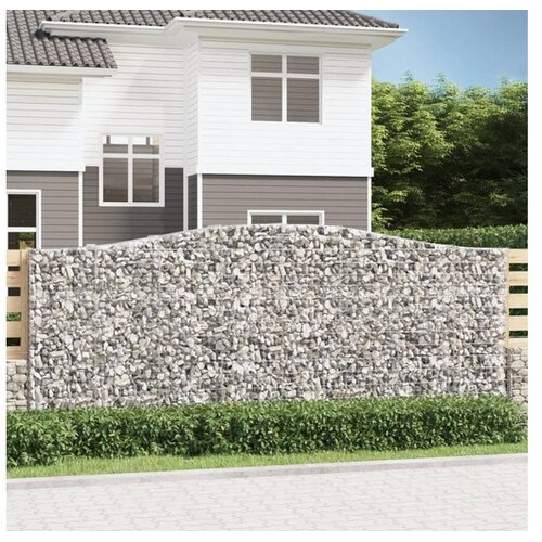  Gabionska ko&scaron;ara s lukom 400x50x160/180 cm pocinčano željezo Cijene