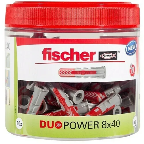 Fischer Komplet vložkov Duopower 8 x 40 NV (premer: 8 mm, dolžina: 40 mm, 80 kosov)