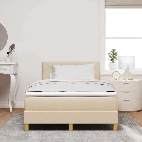 vidaXL Box spring krevet s madracem Krema 120 x 190 cm tkanina Cene
