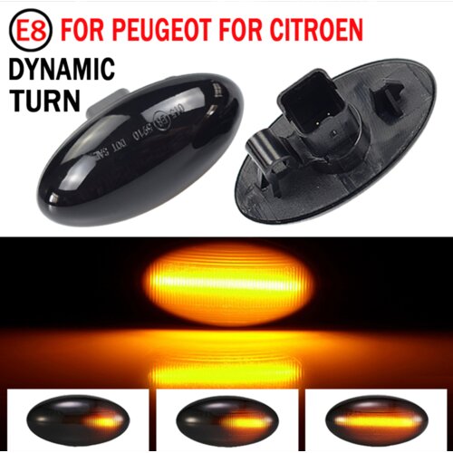  LED Dinamički migavci za Peugeot 206, 207, 307, 407, Zatamnjeni Slike