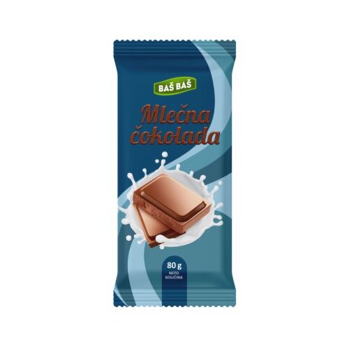 Baš Baš čokolada mlečna 80G Slike