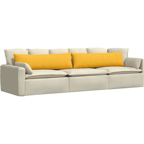 VidaXL jastučići za sofu 2 pcs svijetlo žuta 145 x 40 cm Slike