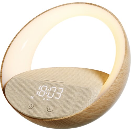 Moye Aurora Glow Lamp with Clock, Wireless speaker and Wi-Fi charger Cene