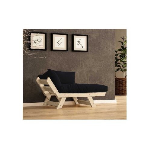 Hanah home Vrtna sofa sa jednim sedi&amp;scaron;tem i jastukom, Natur-crna Slike