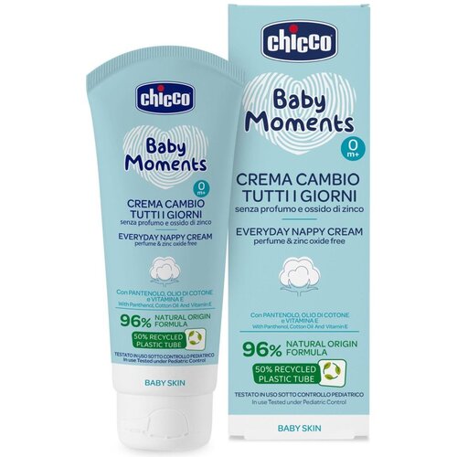 Chicco Krema za pelensko područje Baby Moments, 100 ml Slike