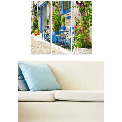 Wallity MDF143655208 multicolor decorative mdf painting (3 pieces) Cene
