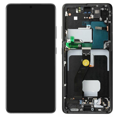 Samsung Originalni zaslon S21 Ultra: LCD steklo na dotik, servisni paket - crn, (21733347) Cene