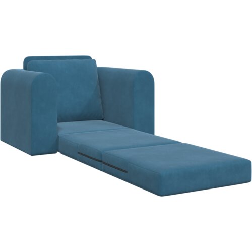 VidaXL Sofa Krevet na Podu 2-u-1 Plava 98x71x83 cm Bar&amp;scaron;unasti Slike