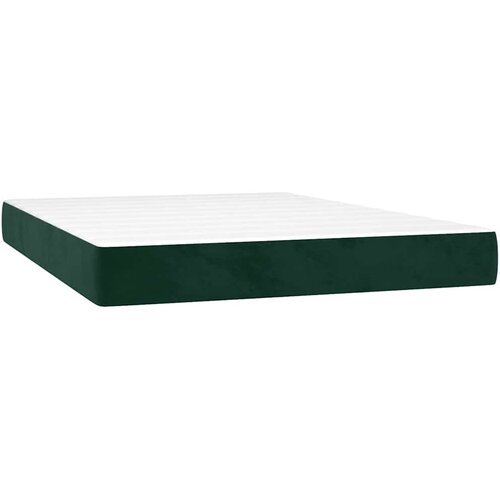  box spring s madracem LED tamnozeleni 140x190 cm bar&amp;scaron;un Slike