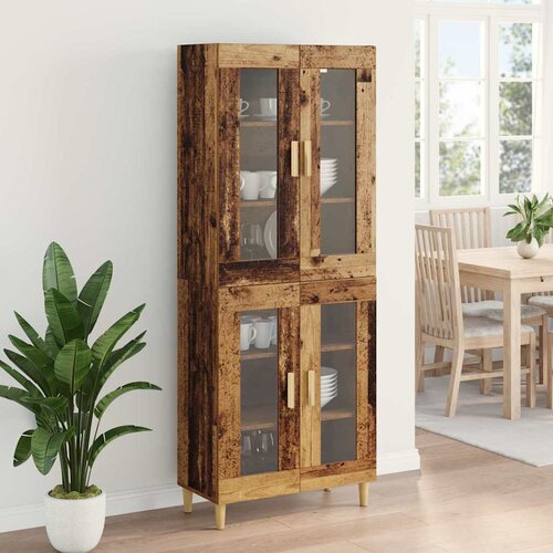  Highboard Staro drvo 69,5 x 34 x 180 cm Konstruirano drvo Slike