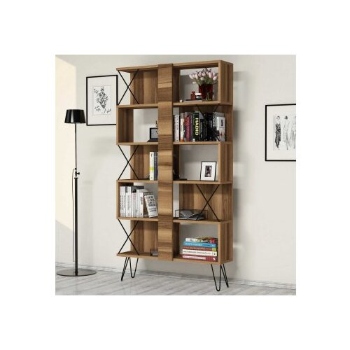 Hanah home Extra Walnut Polica za knjige 90x167.3x22cm, Smeđa Cijene