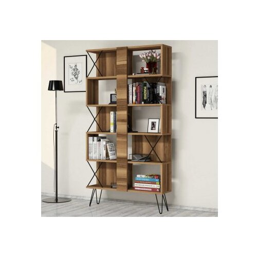 Hanah home Polica za knjige, Extra - Walnut Slike