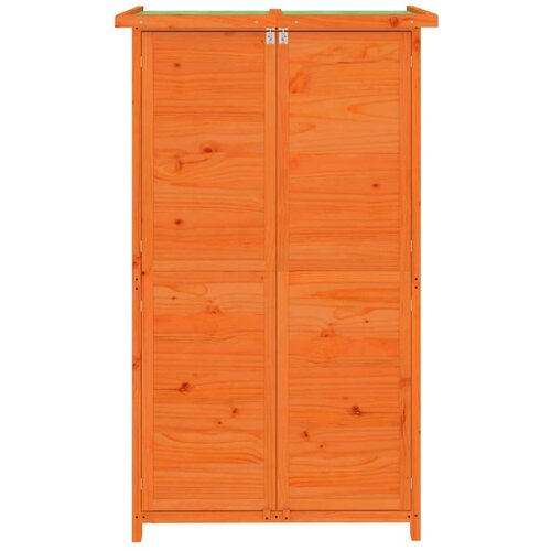 VidaXL vrtno spremi&amp;scaron;te za alat smeđe 83x57x140 cm od masivne borovine Slike