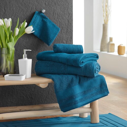 Douceur d int&amp;eacute;rieur Tamno plavi pamučni ručnik od frotira 50x90 cm Tendresse &amp;ndash; Slike
