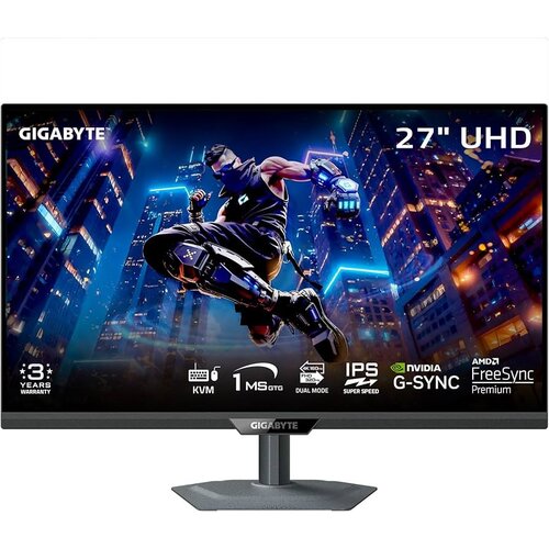 Gigabyte 27&amp;quot; monitor M27Q3 27&amp;quot; SS,IPS,1ms,320Hz,400cd, 2xHDMI,DP,3xUSB,1xUSB-C,-height Slike