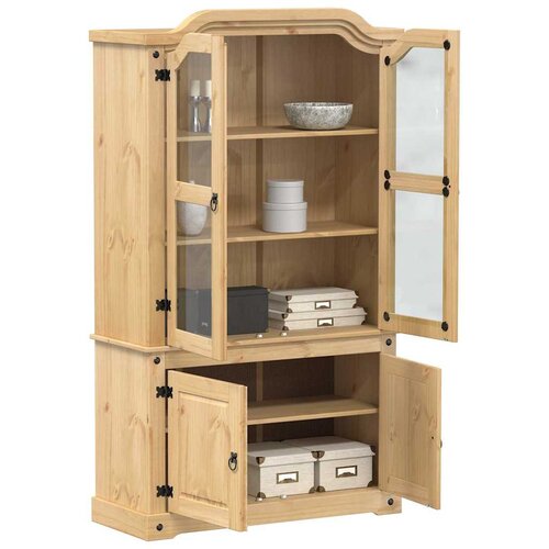  Vitrina sa staklom Corona 103,5 x 42 x 180 cm masivna borovina Cijene