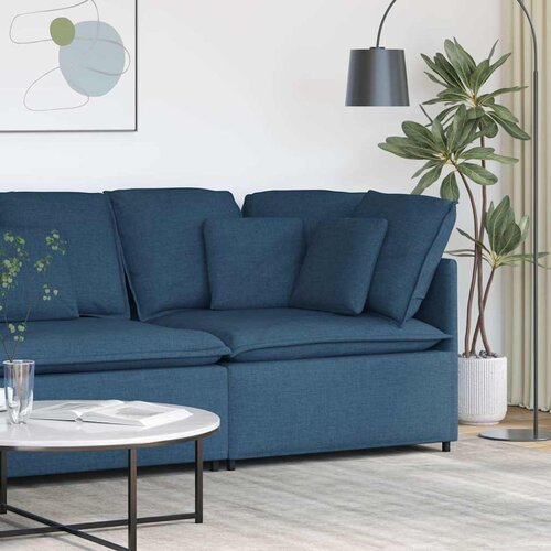  Modularna Kutna Sofa s Jastucima Plava 100 cm Cijene