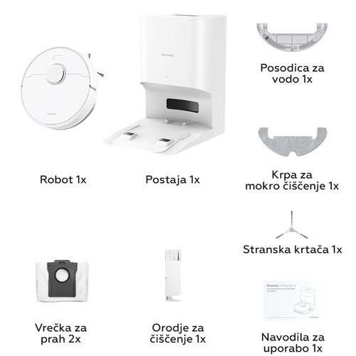 Dreame D10 Plus Gen. 2 robotski sesalnik, bel Slike