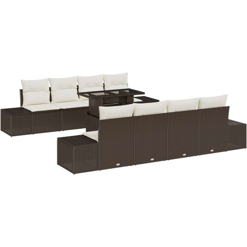  Vrtni sofa set Set od 7 Smeđa Smola od ratana Vanjski stol Slike