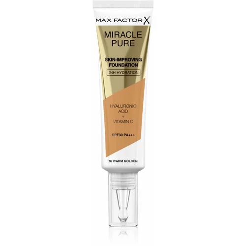 Max Factor miracle pure skin-improving foundation SPF30 hranjivi i hidratantni puder 30 ml nijansa 76 warm golden