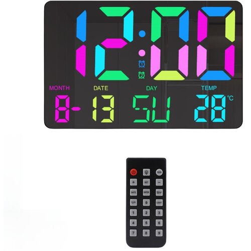 INF Digitalna ura z RGB LED zaslonom, funkcijo dremeža, samodejno zaznavanje svetlobe Black, (21236329) Cene