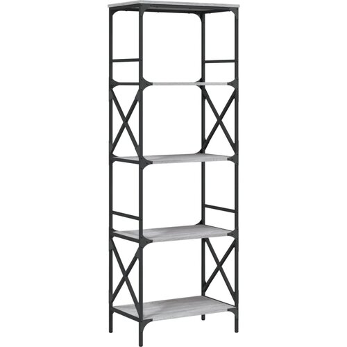 Maison Chic Knjižna omara - Knjižni regal 5-nadstropna siva sonoma 59x35x171 cm inž. les, (21725391) Slike