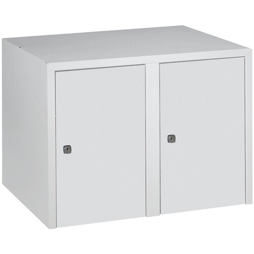 Wolf Zgornja omarica, 2 dela, VxŠxG 445 x 600 x 500 mm, svetlo siva Cene