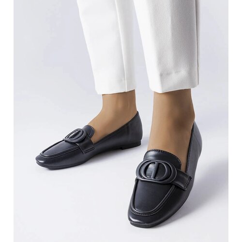 Gemre Black loafers with a buckle Poissonnier Cene