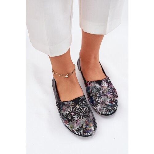 Maciejka Leather Ballet Flats With Pattern Cene
