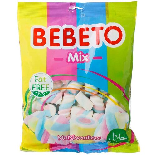 Bebeto gumene bombone marshmallow mix 250g Slike