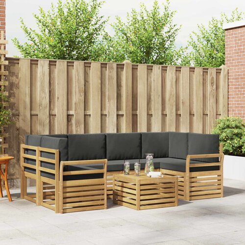  Set vanjskih sofa 7 kom. Bijela i antracit Poliester Cijene